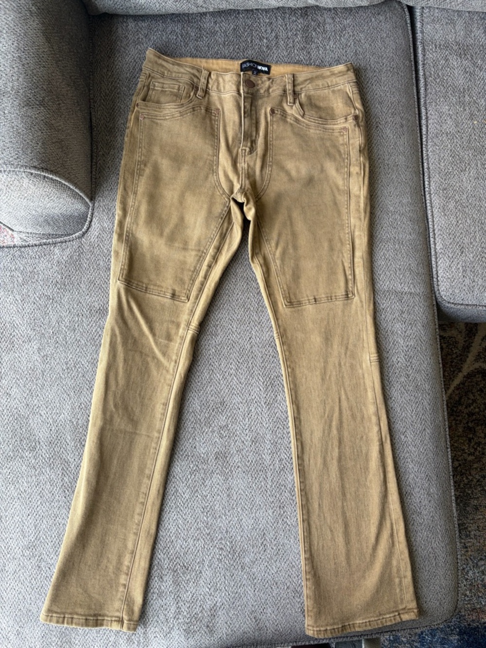 Fashion Nova Khaki Carpenter Jeans